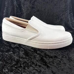 Mark Nason Los Angeles Mens White Leather Slip On Sneakers SN 68509 Size 9.5
